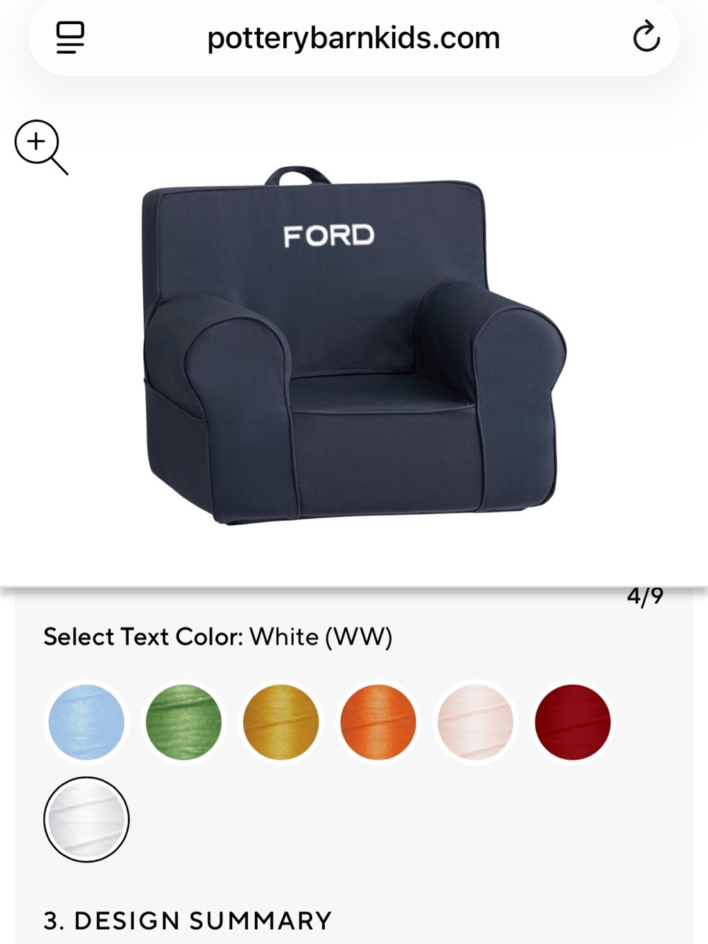My First Anywhere Chair®, Dark Blue Twill
Slipcover - NEVER USED- FORD